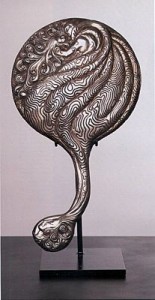 Erte- Sun and Moon Hand Mirror