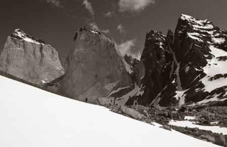 Don Worsham in the Vallee del Silencio Torres del Paine, Patagonia