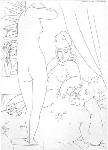 Le Repose du Sculpteur et le Modele au Masque