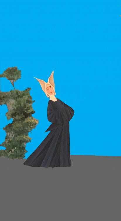 Nun Strolling